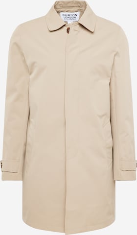 BURTON MENSWEAR LONDON Between-seasons coat 'Classic Mac' in Beige: front