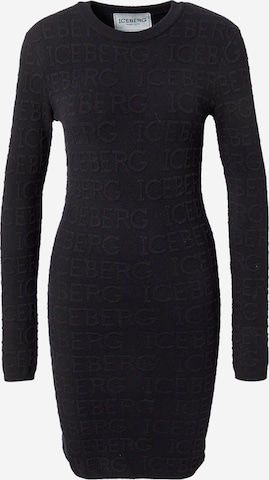 ICEBERG Knitted dress in Black: front