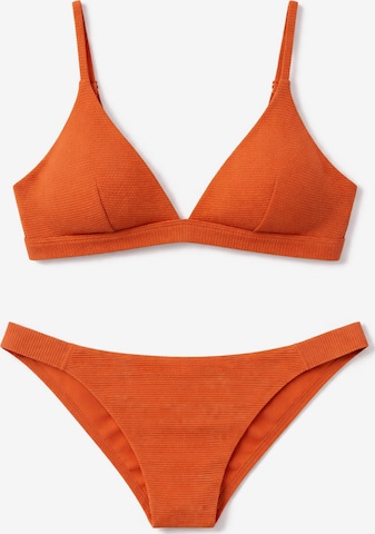 oranžinė Gisela Trikampė Bikinis: priekis
