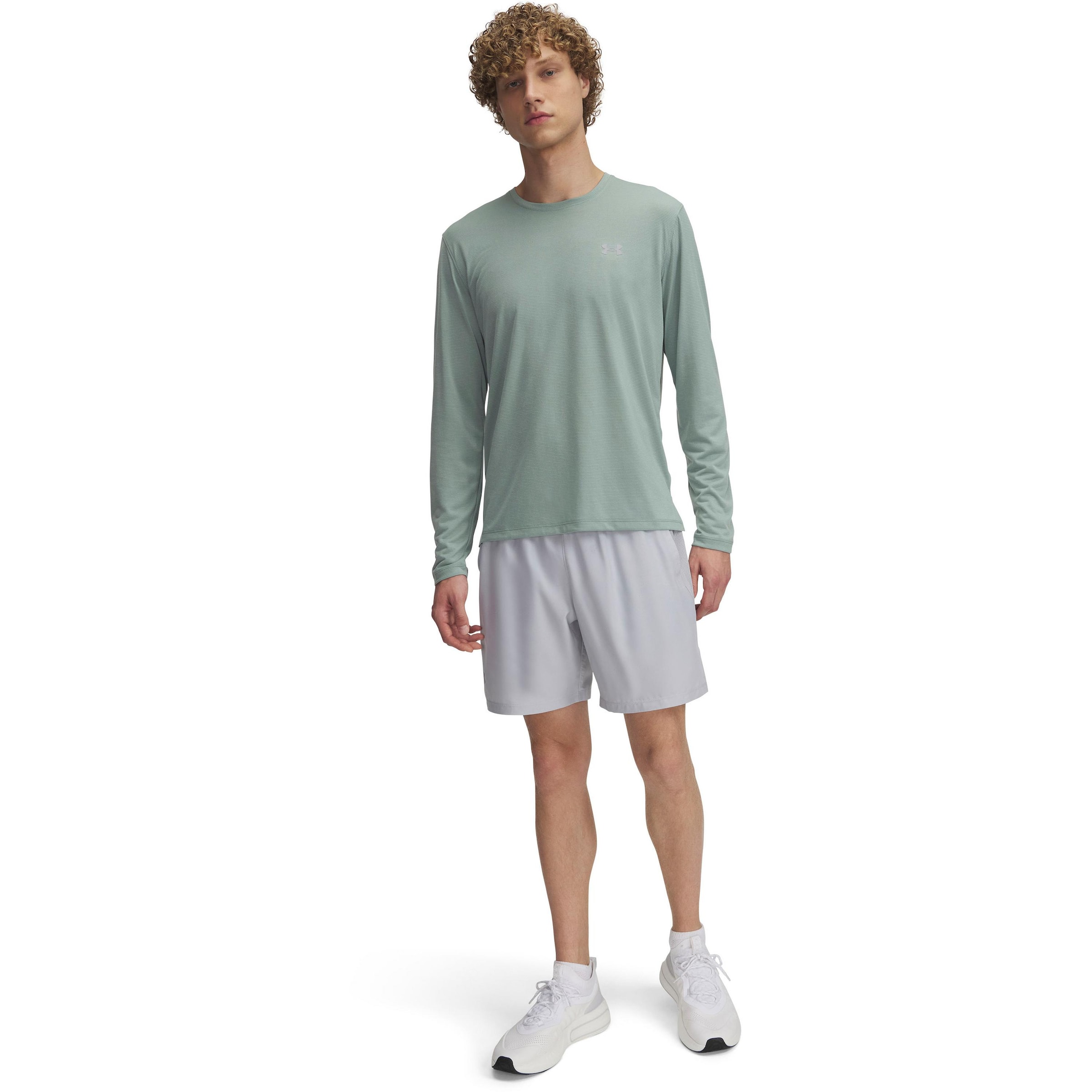 UNDER ARMOUR Regular Workout Pants 'Launch 7' in Grey