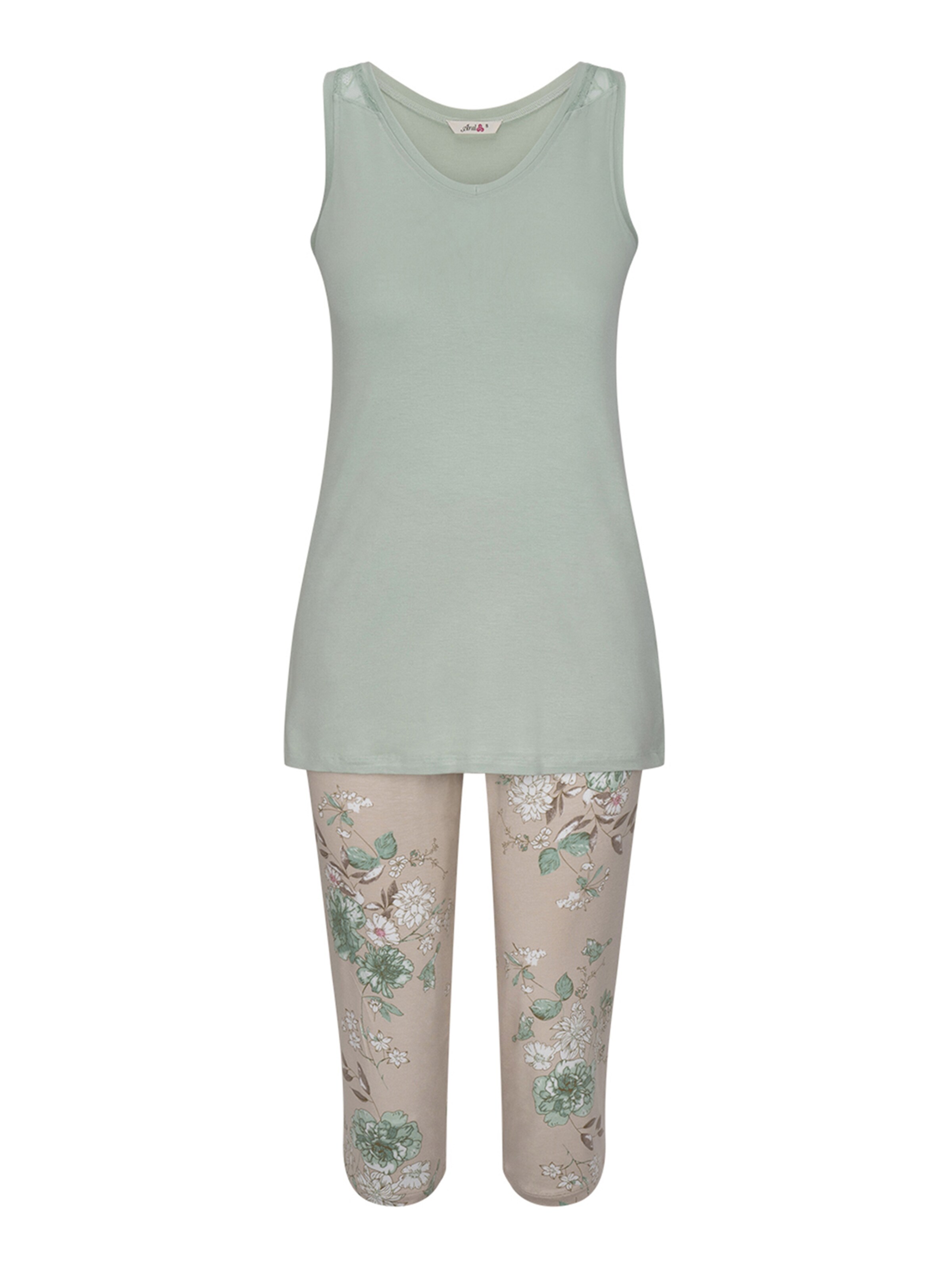 Goldenbay Pyjama 'Scabiosa' in Grün: Vorderseite