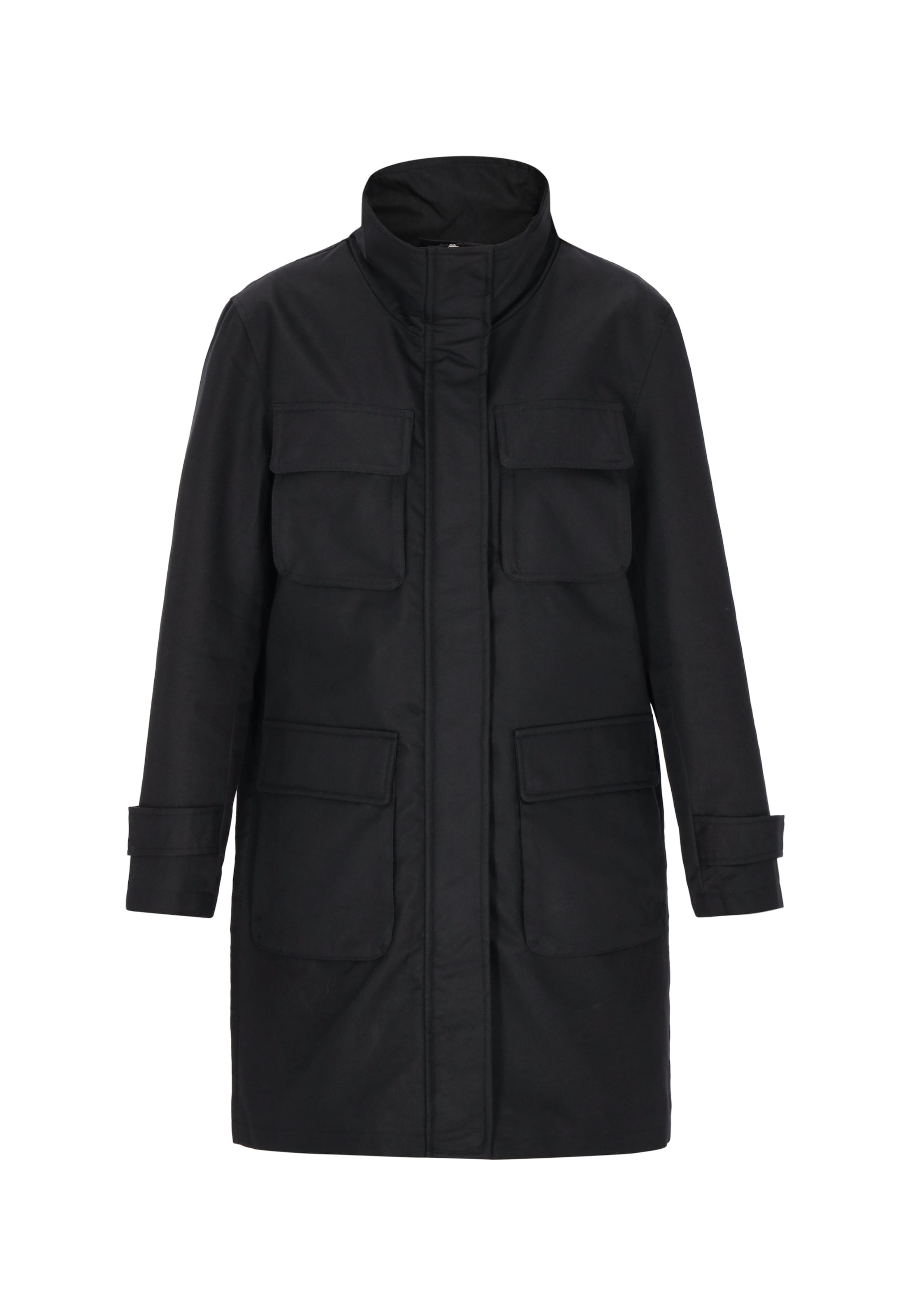DreiMaster Klassik - Sobretudo meia-estação 'Classic' em preto: frente