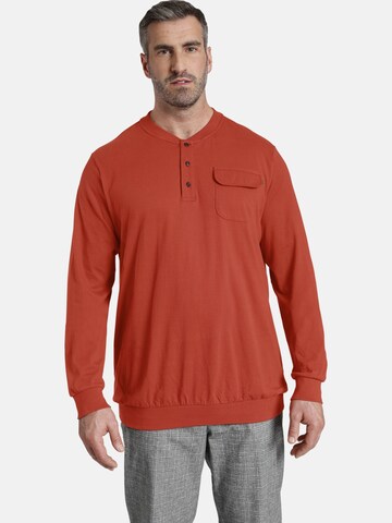 Sweat-shirt ' Earl Keith ' Charles Colby en orange : devant