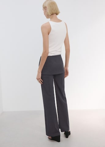 MANGO Regular Pleat-Front Pants 'Tokyo' in Grey