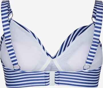 Swim by Zizzi T-shirt Bikinitop 'STANIA' in Blauw