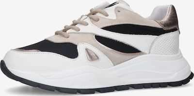 MANFIELD Sneaker in taupe / schwarz / weiß, Produktansicht