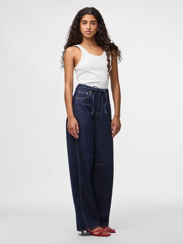 PIECES Baggy Jeans i blå