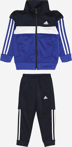 ADIDAS SPORTSWEAR Tracksuit 'Tiberio 3-Stripes Colorblock Shiny' in Blue: front
