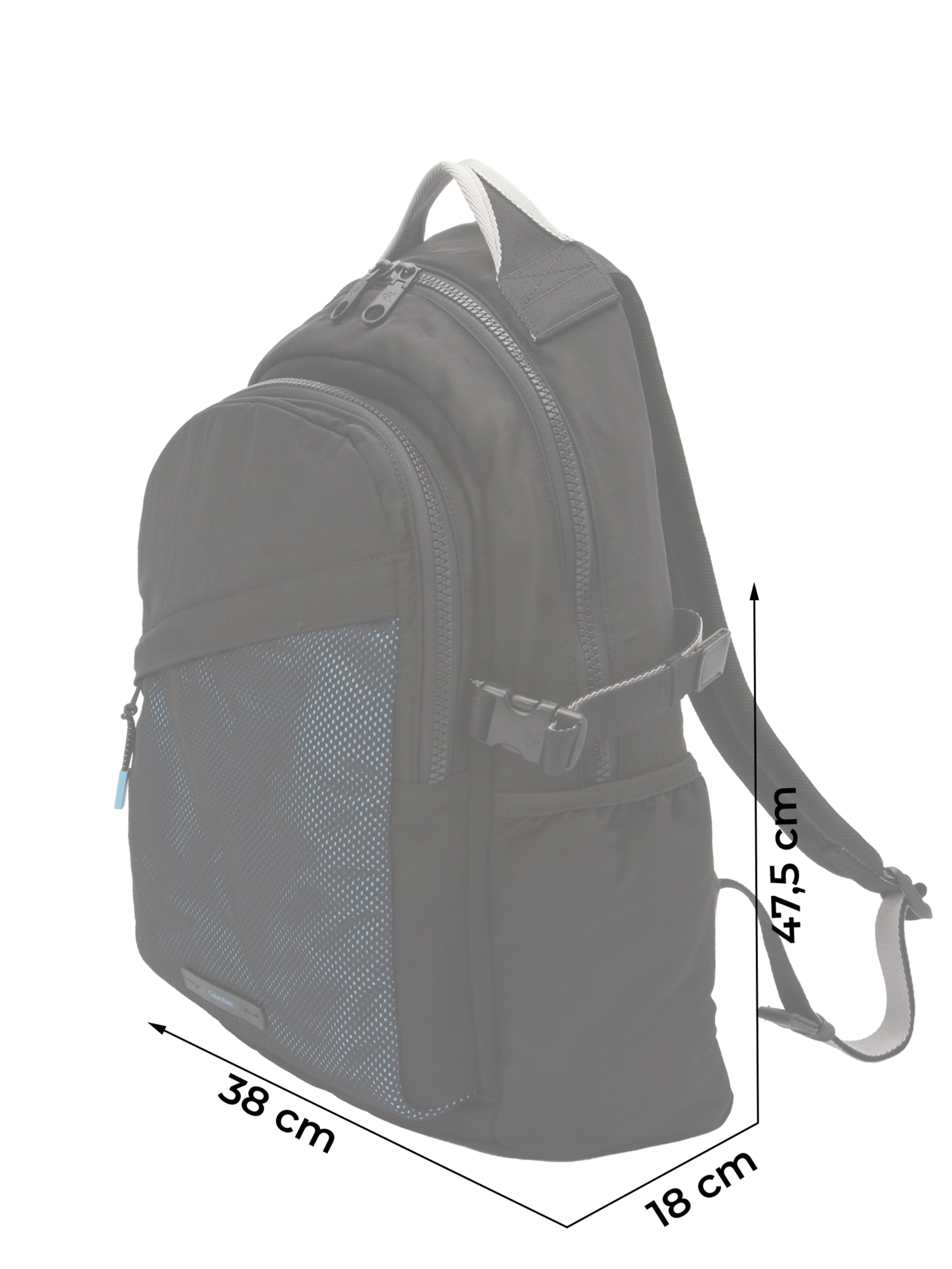 Calvin Klein Backpack in Sapphire / Black, Item view