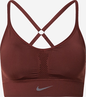 NIKE Sports Bra 'Indy' in Brown: front