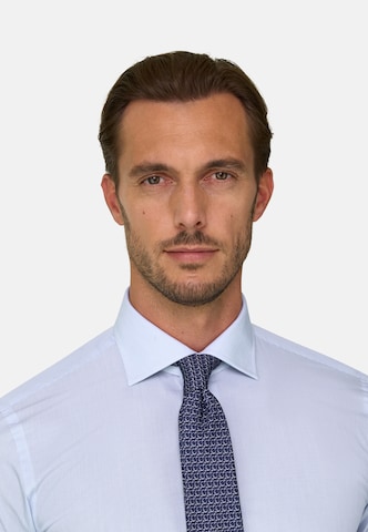 Boggi Milano Slim fit Zakelijk overhemd in Blauw: voorkant