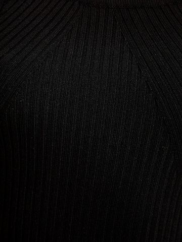 Bershka Sukienka z dzianiny w kolorze czarny