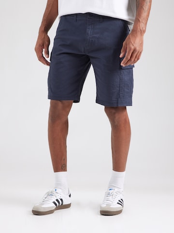 QS Regular Cargo trousers in Blue: front
