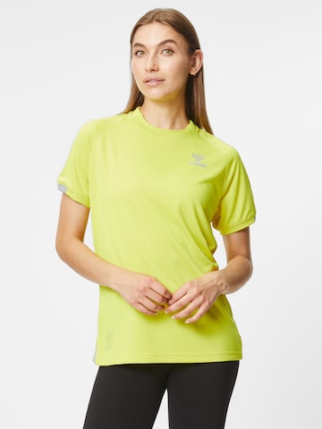 T-shirt fonctionnel Hummel en jaune : devant