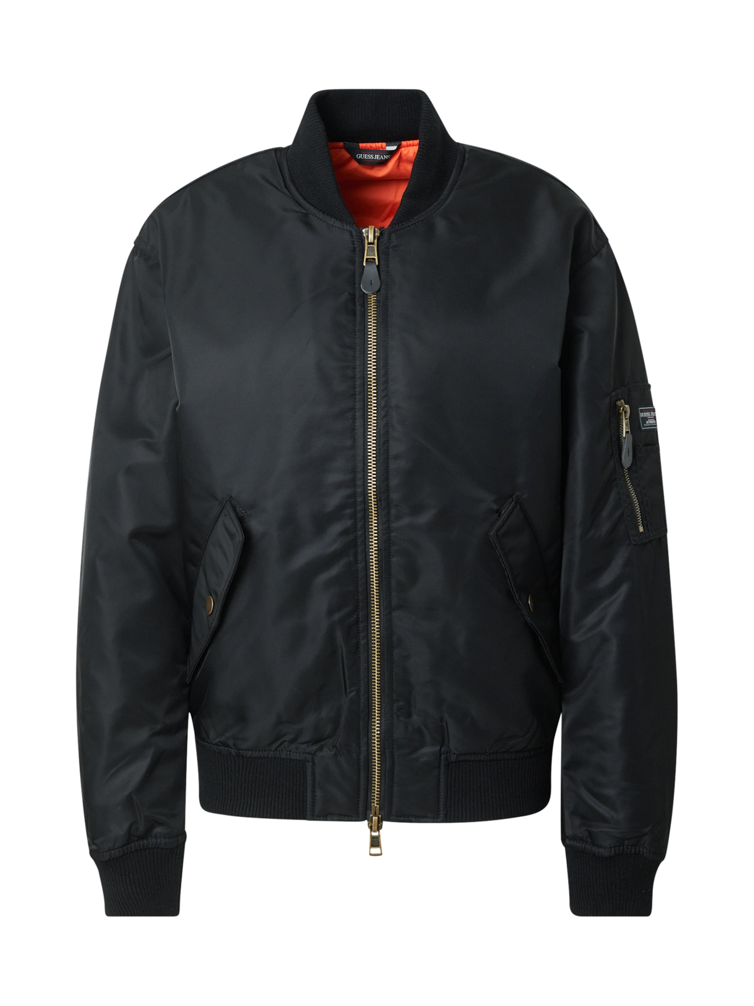 Geacă de primăvară-toamnă de la GUESS JEANS pe negru: față