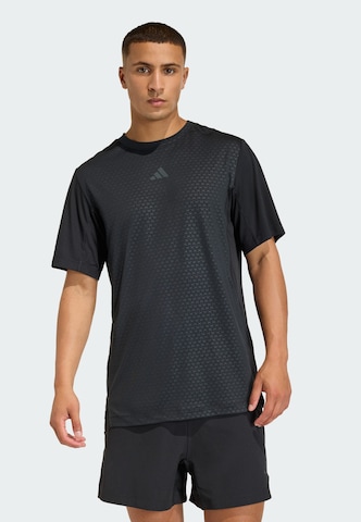 Tricou funcțional 'D4T POWER' de la ADIDAS PERFORMANCE pe negru: față