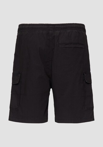 QS Regular Cargo trousers in Black