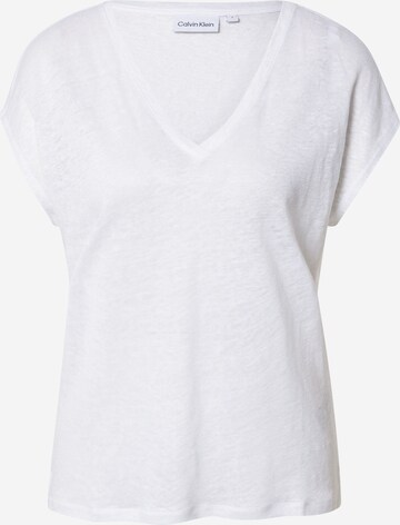 T-shirt Calvin Klein en blanc : devant