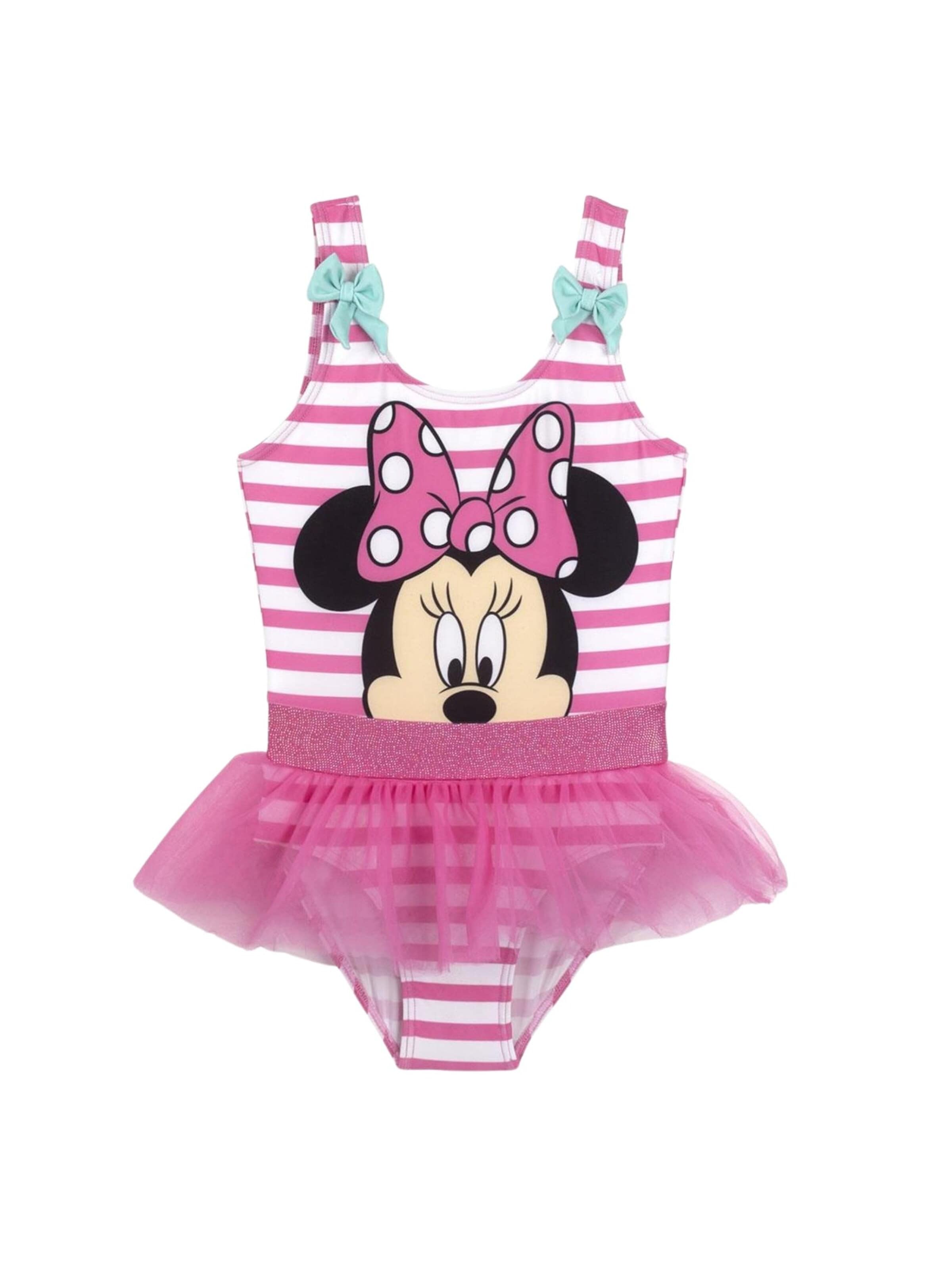 Bustier Bikini 'Badeanzug Minnie' DISNEY en rose : devant