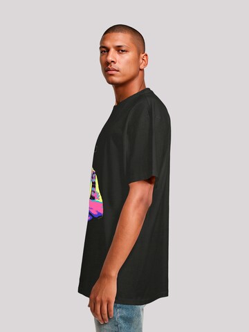 F4NT4STIC Shirt 'TV Times Benny Hill In Character 1989 Pop Art' in Zwart