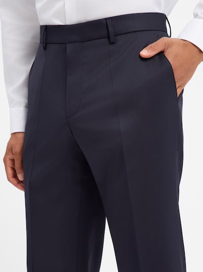 BOSS Pantalon à plis ' Lenon' en 25 en marine, Vue avec produit