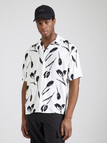 JACK & JONES Comfort fit Srajca 'JJEJeff Charge' | bela barva: sprednja stran