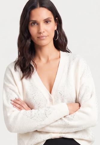 usha BLACK LABEL Knit cardigan in White