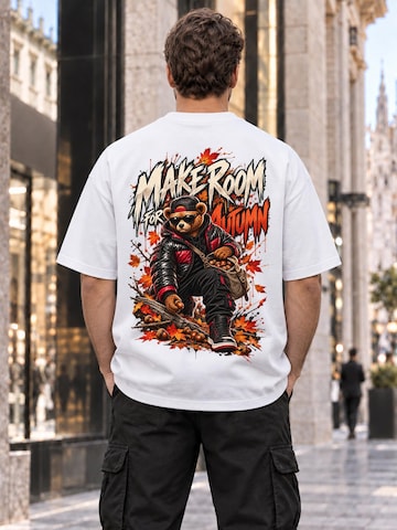 LUNØIR Studio Shirt 'BOSS Acorn Explorer'‌‌‌ in Weiß