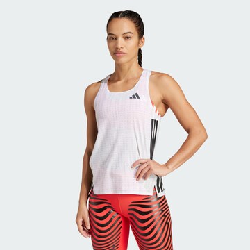 Haut de sport 'Adizero' ADIDAS PERFORMANCE en blanc : devant