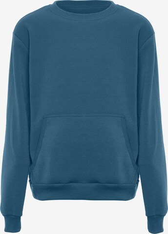 Sweat-shirt MO en bleu : devant