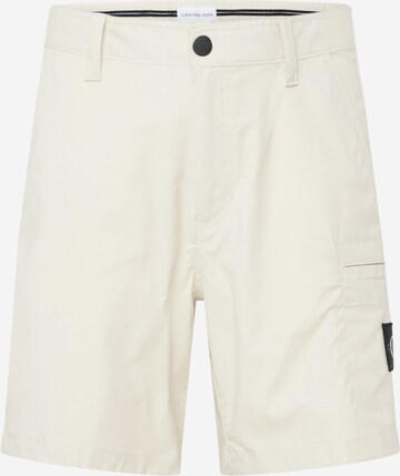 Calvin Klein Jeans Chino kalhoty – béžová: přední strana