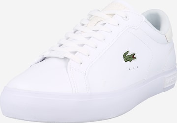 Baskets basses 'POWERCOURT' LACOSTE en blanc : devant