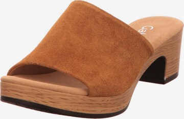 GABOR Clogs 'Kreta' in Brown: front