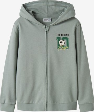 NAME IT - Sudadera con cremallera 'NKMVOLTINUS' en verde: frente