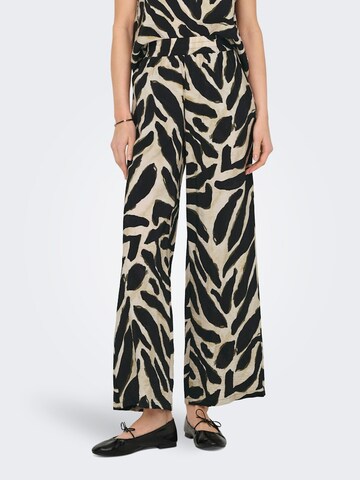 JDY Wide Leg Bukser 'JDYJASMINE' i beige: forside