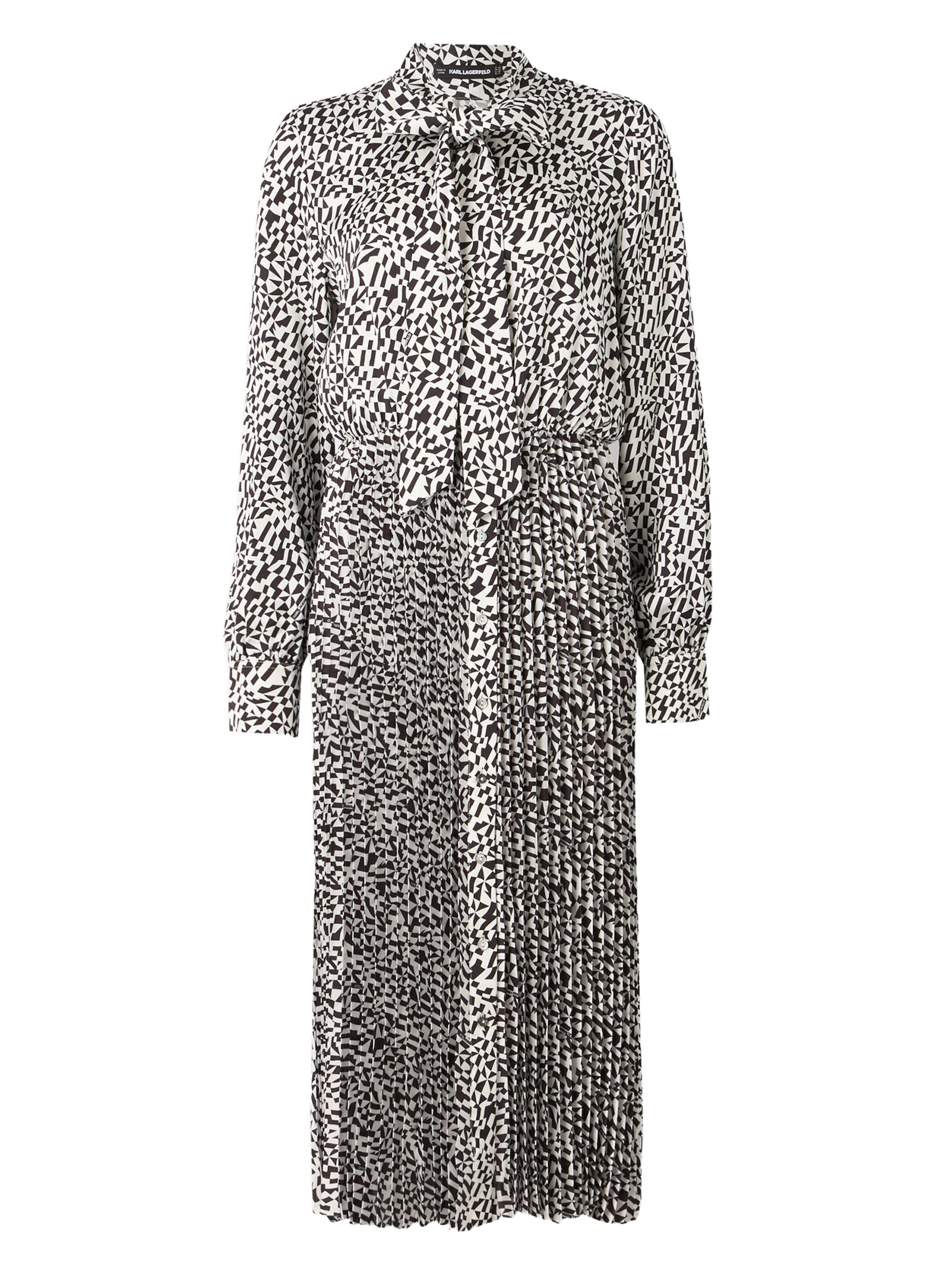 Karl Lagerfeld Платье-рубашка в Черный / Белый, Обзор товара
