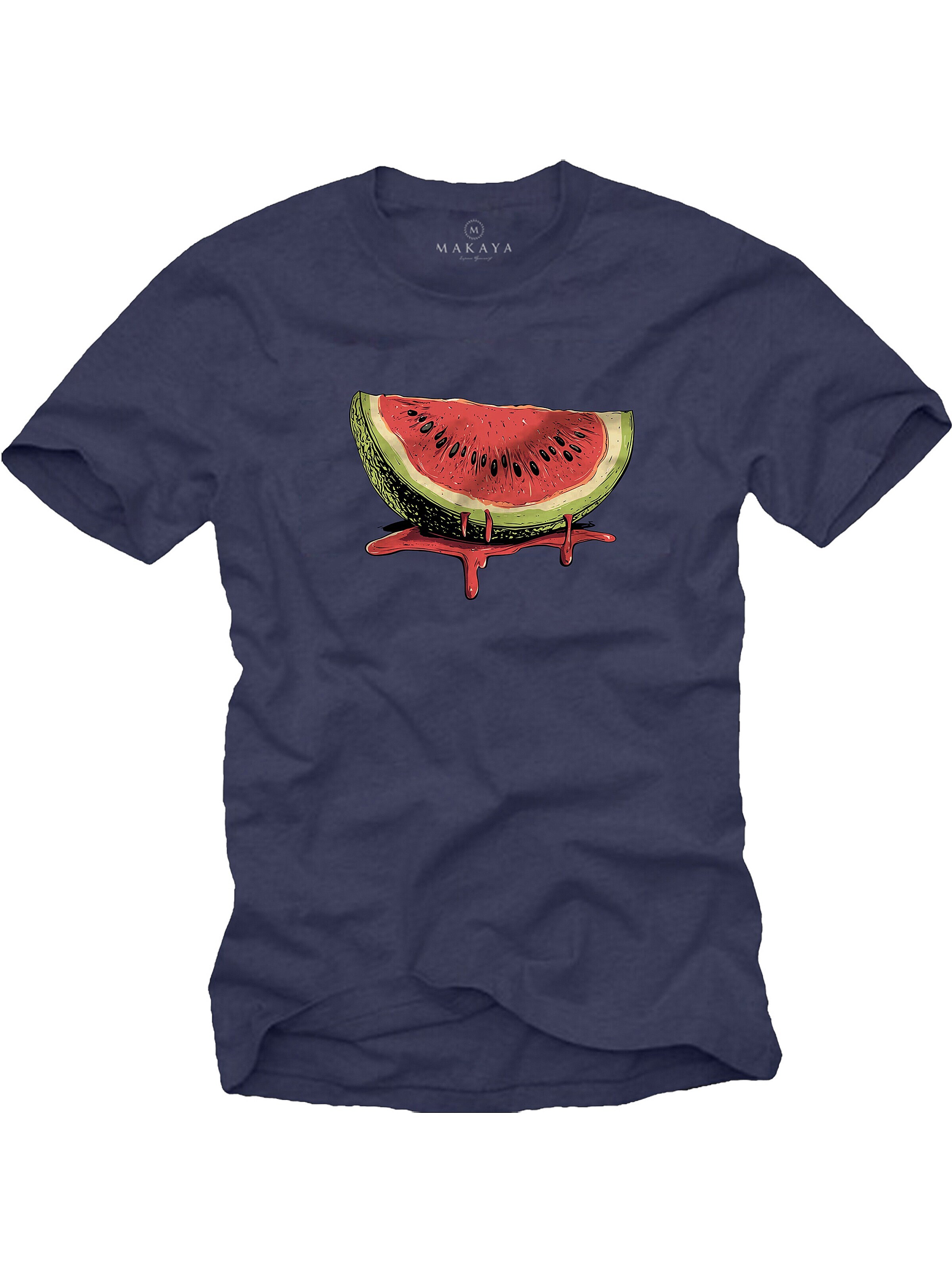 MAKAYA Shirt 'Watermelon'‌‌‌‌‌‌ in Blau: Vorderseite