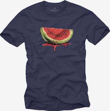 MAKAYA Shirt 'Watermelon' in Blau: Vorderseite