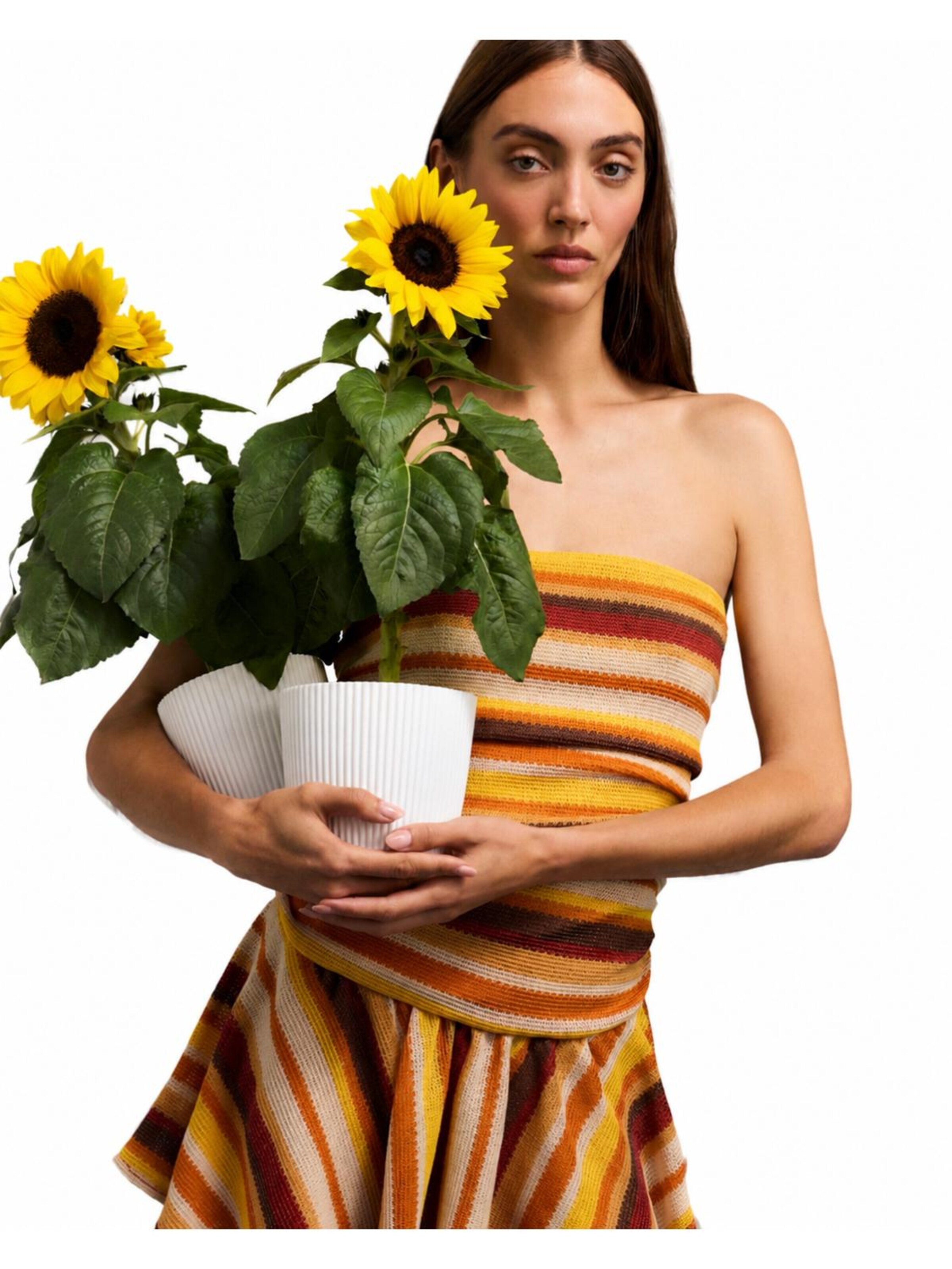 Carmen Says - Vestido de punto 'Sunlight' en amarillo
