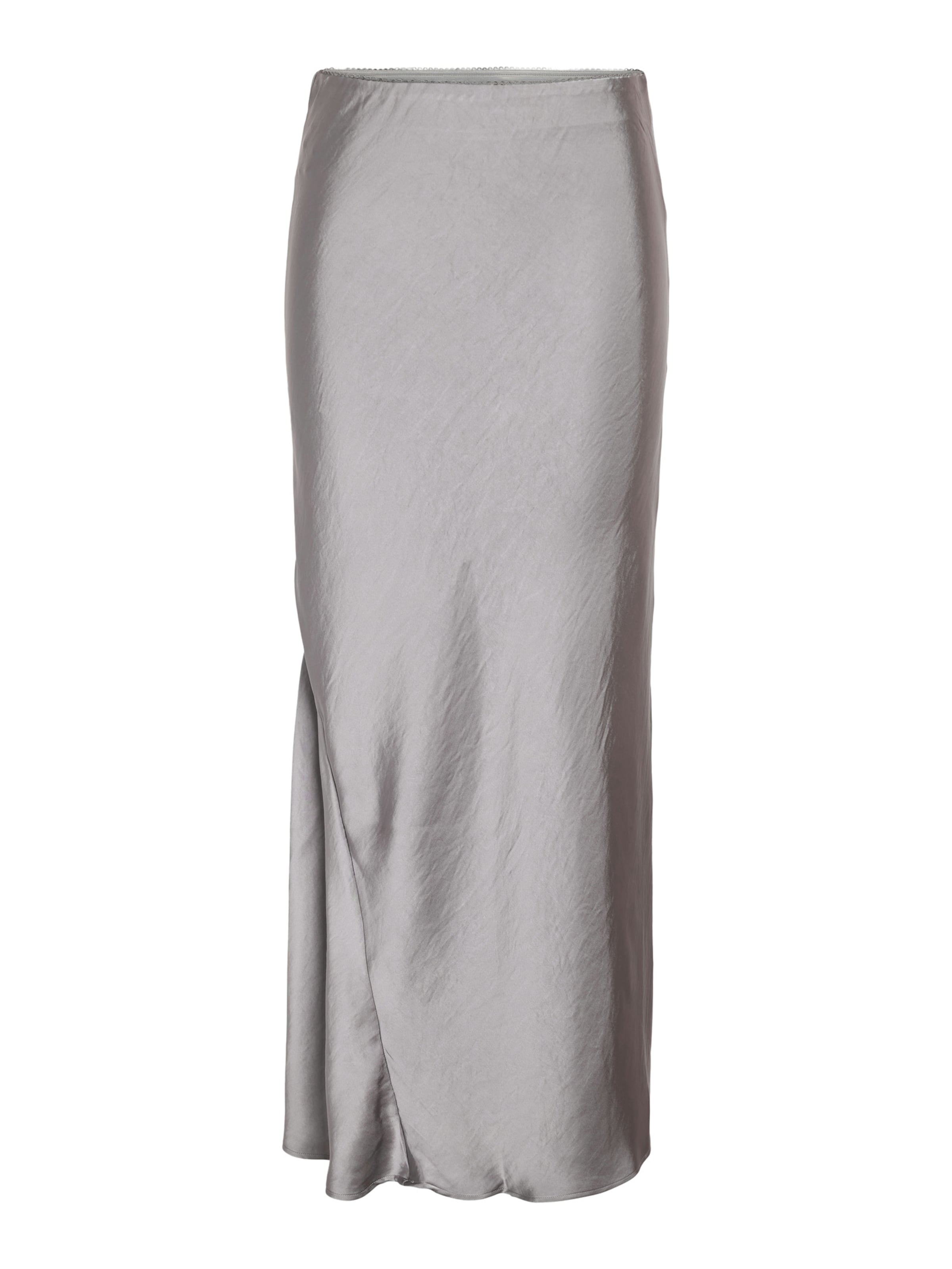Noisy May Curve Skirt 'NMSASHA' in Grey: front