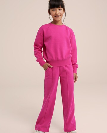 WE Fashion Bootcut Broek in Roze