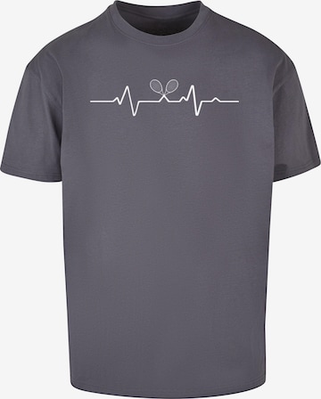 T-Shirt 'Tennis Beats' Merchcode en gris : devant