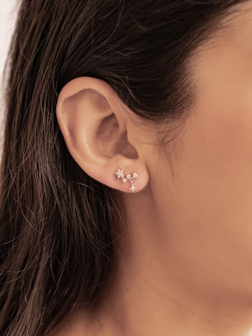 Boucles d'oreilles 'Falling Star' Hey Happiness en or : devant