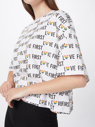 Mavi Shirt 'LOVE FIRST' in Weiß