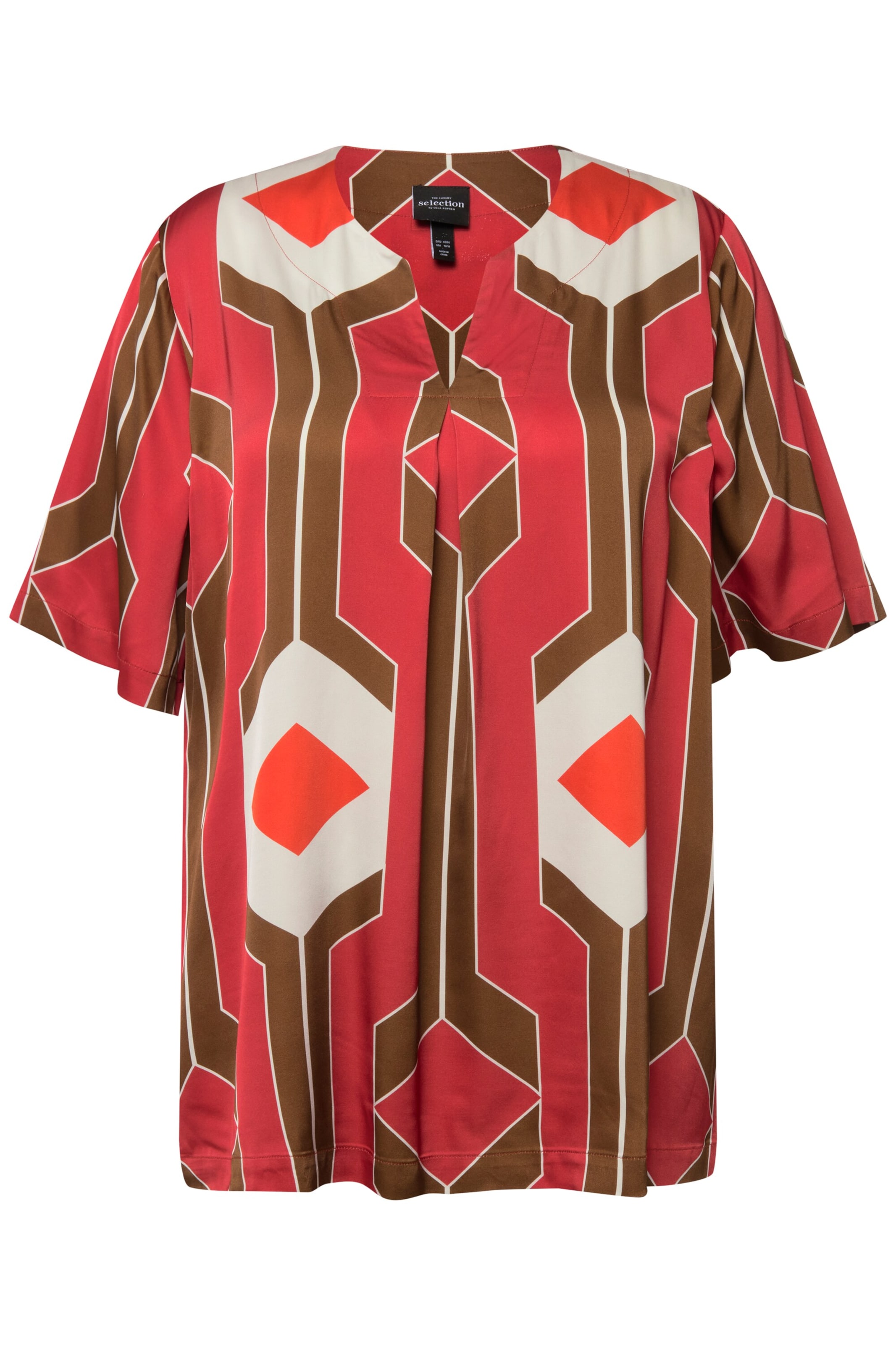 Ulla Popken Blouse in Rood: voorkant