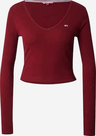 Tommy Jeans - Camiseta 'BABY' en rojo: frente
