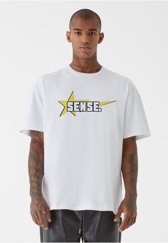 9N1M SENSE Shirt 'Star' in Wit: voorkant