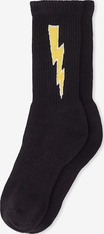 Chaussettes 'Bolt' The Rad Black Kids en noir : devant