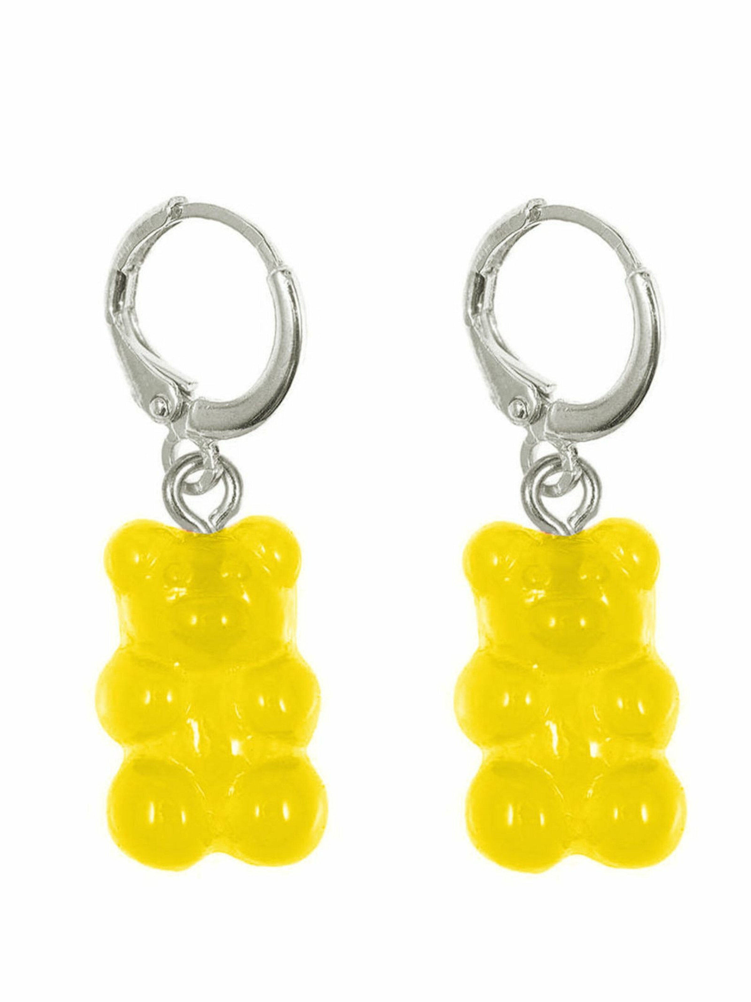 Gemshine Earrings 'Gummibär' in Yellow: front