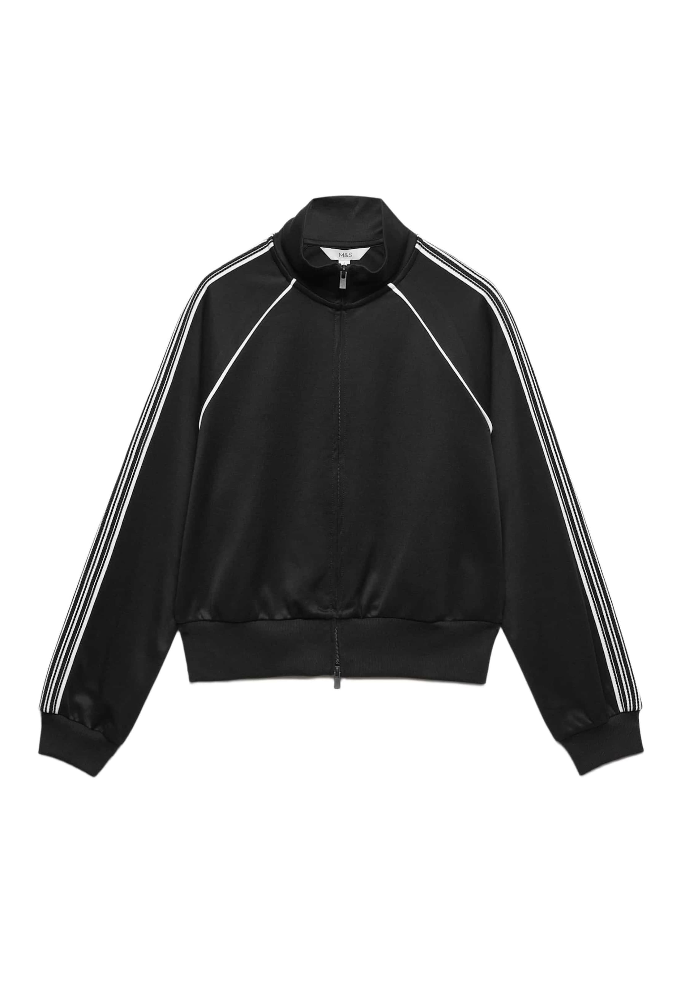 Marks & Spencer Trainingsjacke in Schwarz: Vorderseite